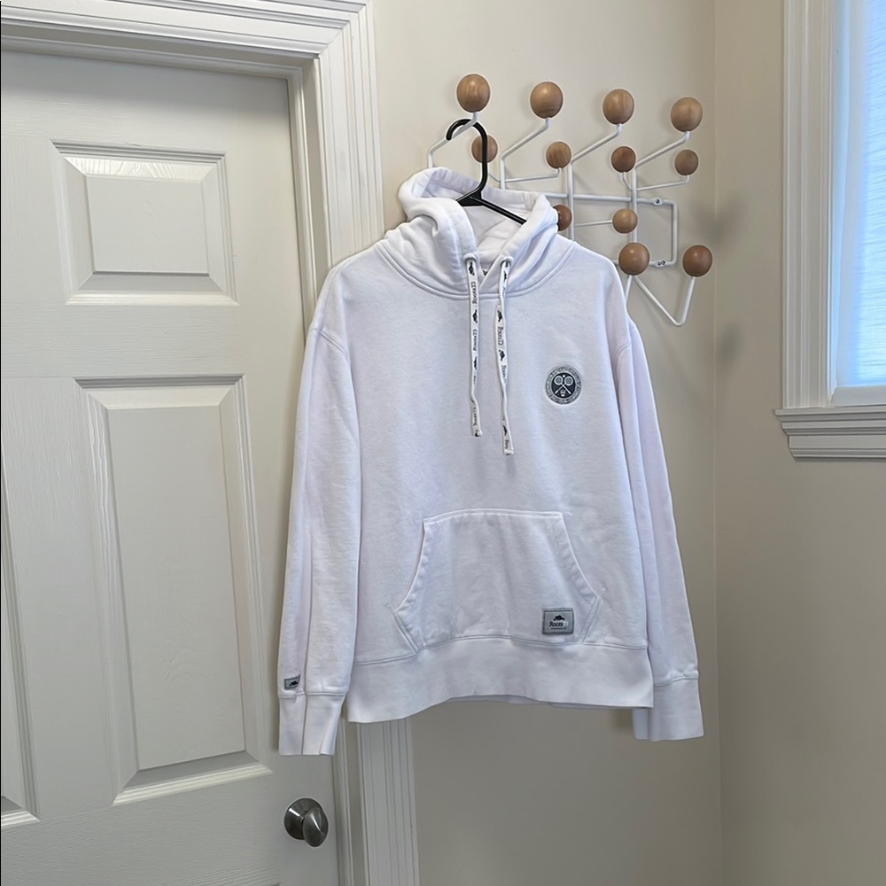 Roots - Preppy Baggy Racquet Club White Hoodie - L